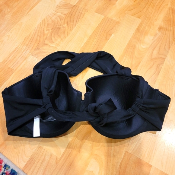Victoria's Secret Balconette Underwire Bikini Top Black Size 38DDD Large - Picture 2 of 4